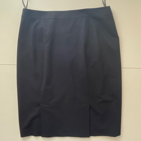 Lafayette 148 New York Virgin Wool Black Pencil Skirt Size 12 - Picture 4 of 17